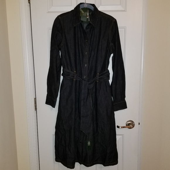 LAUREN Ralph Lauren Fit-and-Flare Denim Shirtdress - Picture 2 of 8